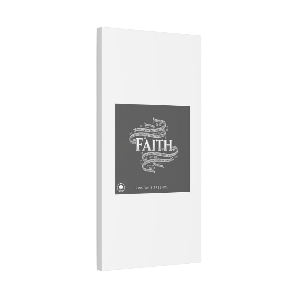 handwritten faith ribbon Canvas | sketch aesthetic, doodle design