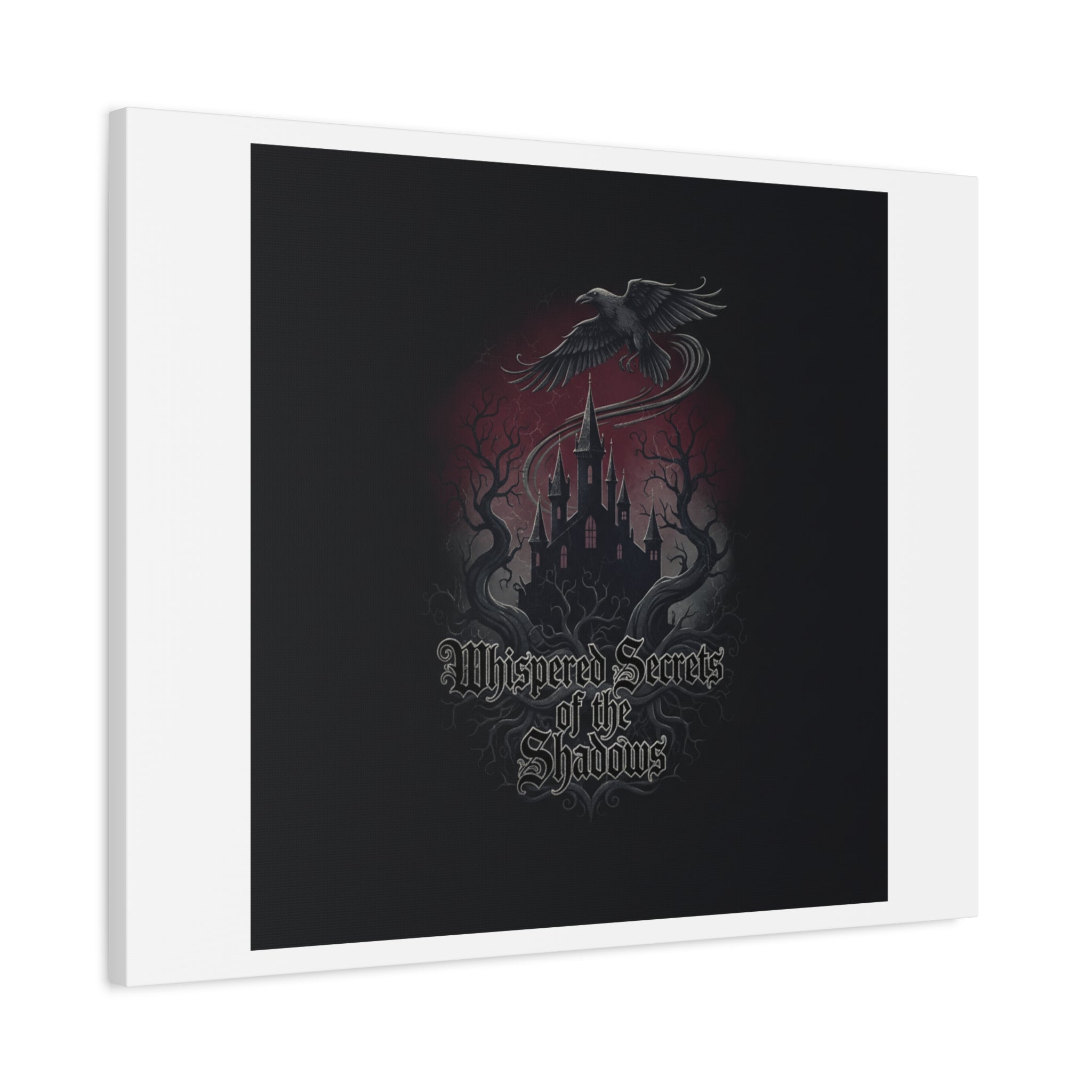 Whispered Secrets of the Shadows Castle Wall Art, Matte Canvas | Gothic Medieval Decor