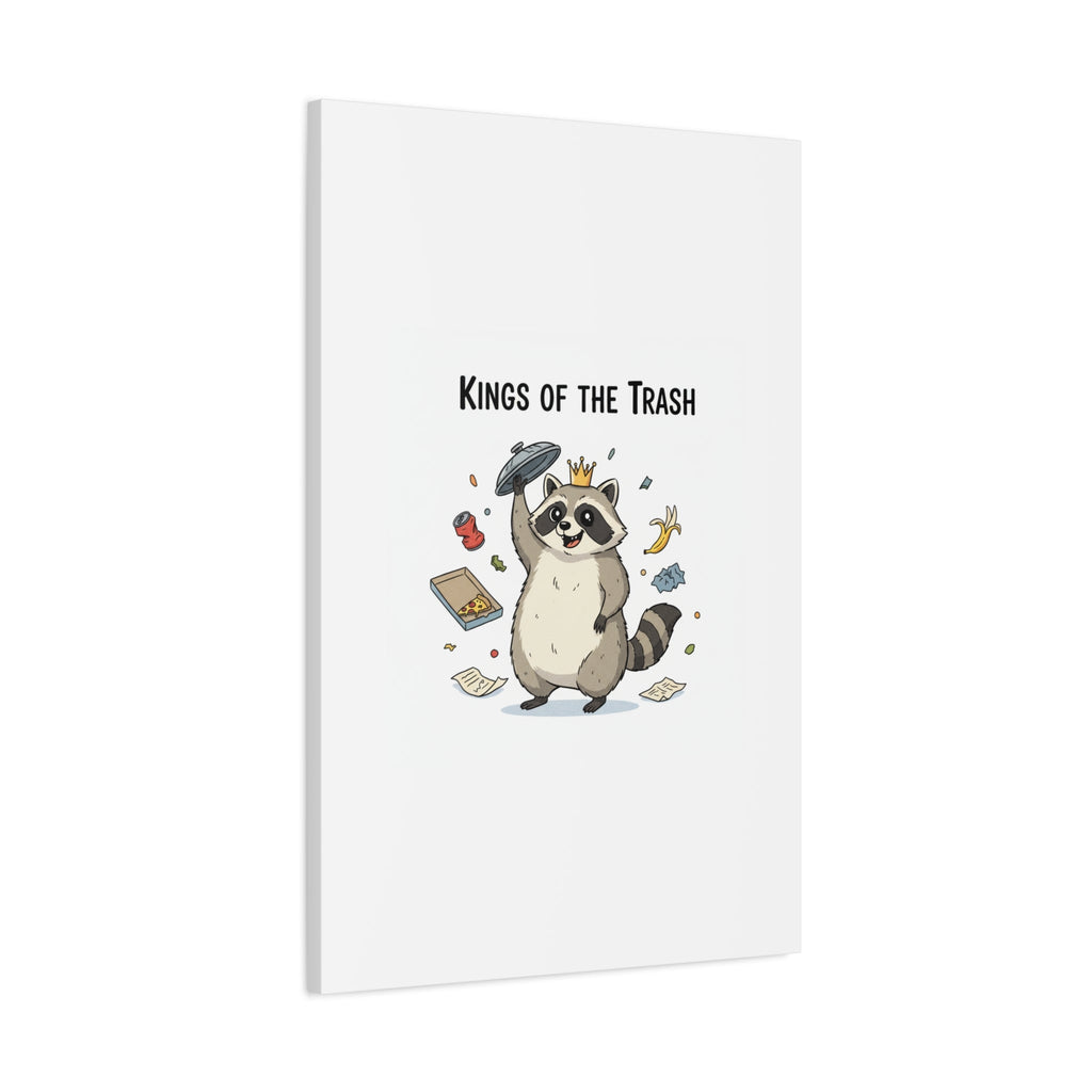 Kings of the Trash Canvas, Raccoon Doodle | Trash Panda, Goofy Critter Art