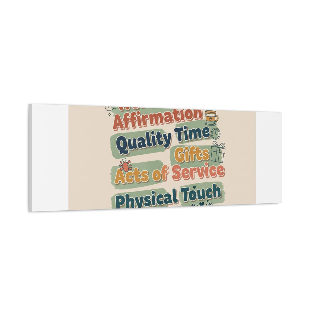 Love Languages List Matte Canvas Wall Art | love language meme, relationship humor