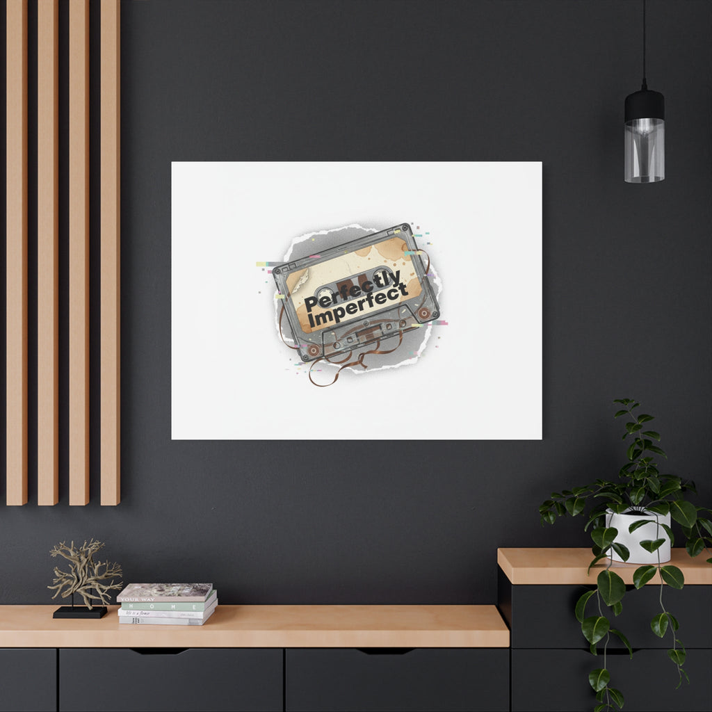 Perfectly Imperfect Cassette, Canvas Print | Analog Error, glitch art static
