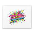 Stay Chill Crash Hard Canvas, neon graffiti crash out art | meltdown sticker style