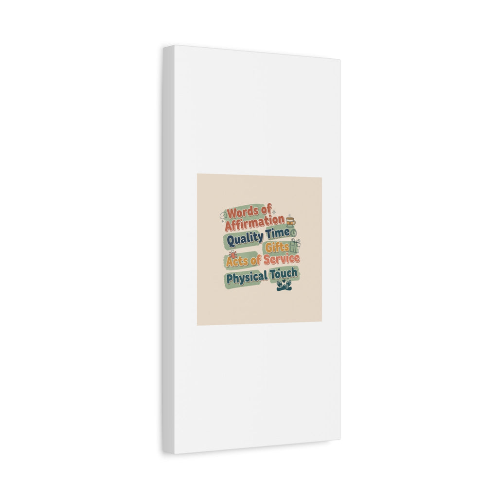 Love Languages List Matte Canvas Wall Art | love language meme, relationship humor