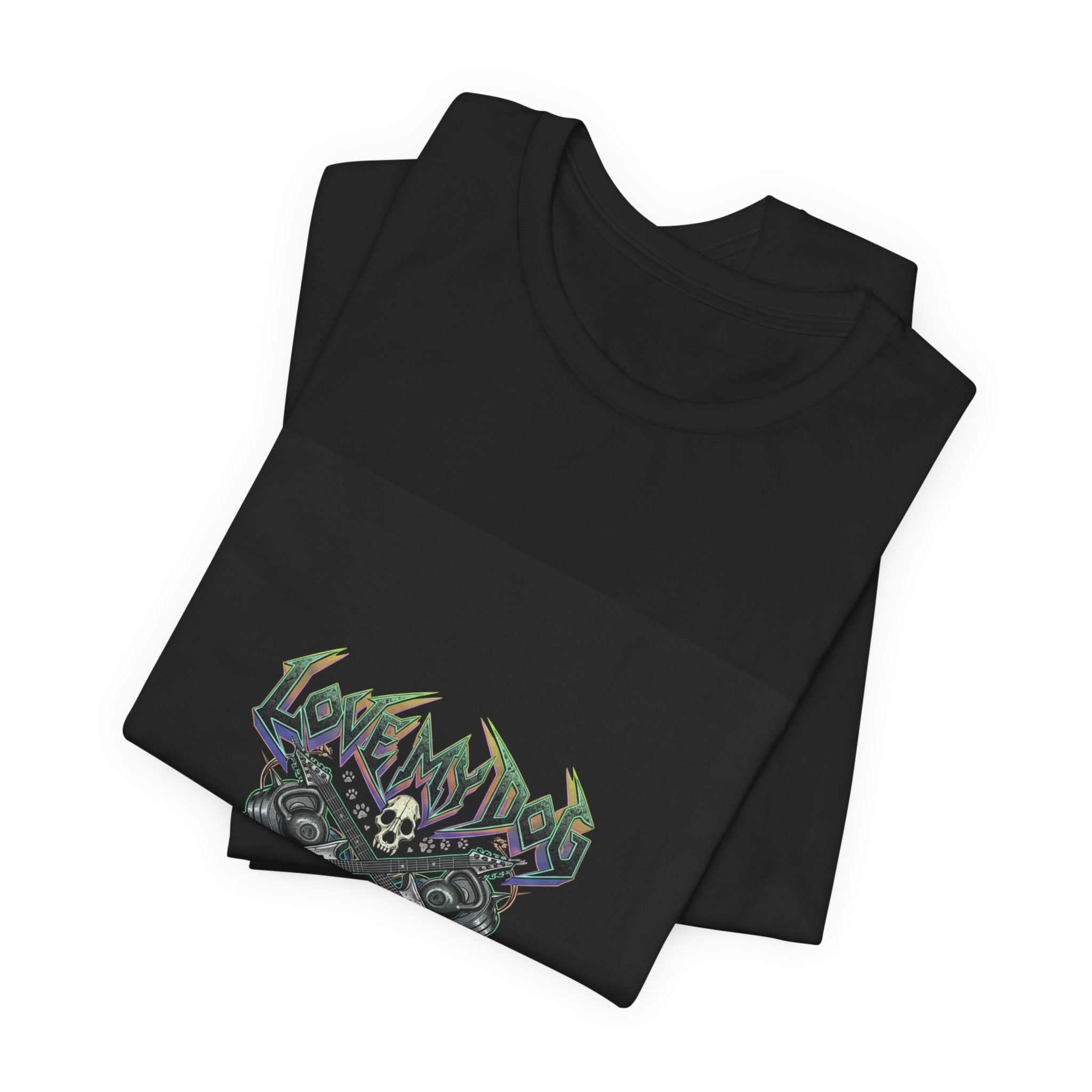 Love My Dog T-Shirt | Rock & Roll Dog Mom Dad Graphic Tee