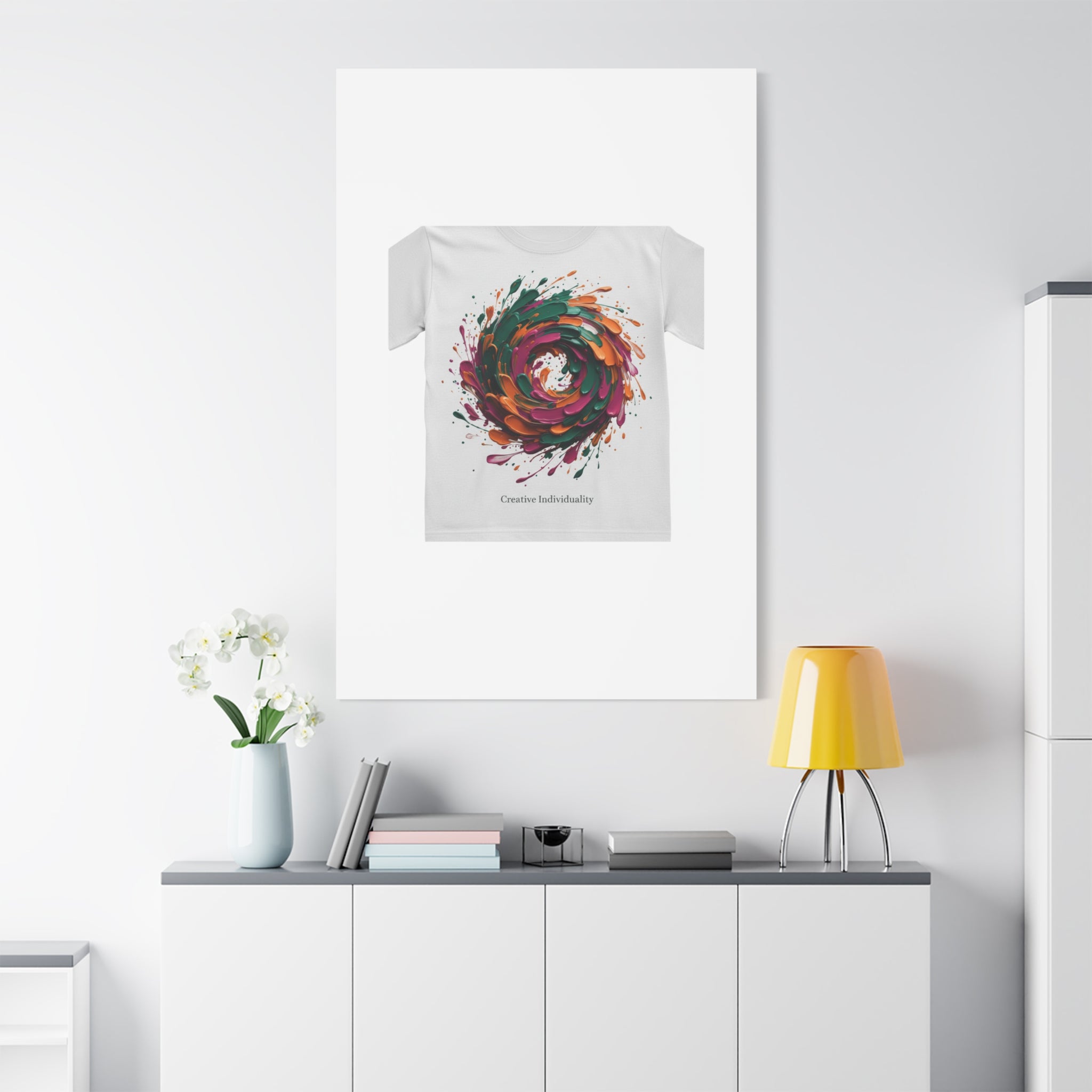 Painterly Abstract Floral Swirl Canvas | Matte Stretched Canvas