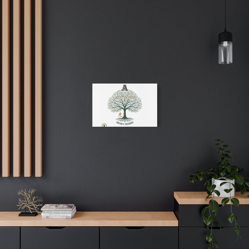 Handwritten Doodle Tree Canvas | Matte Stretched Wall Art