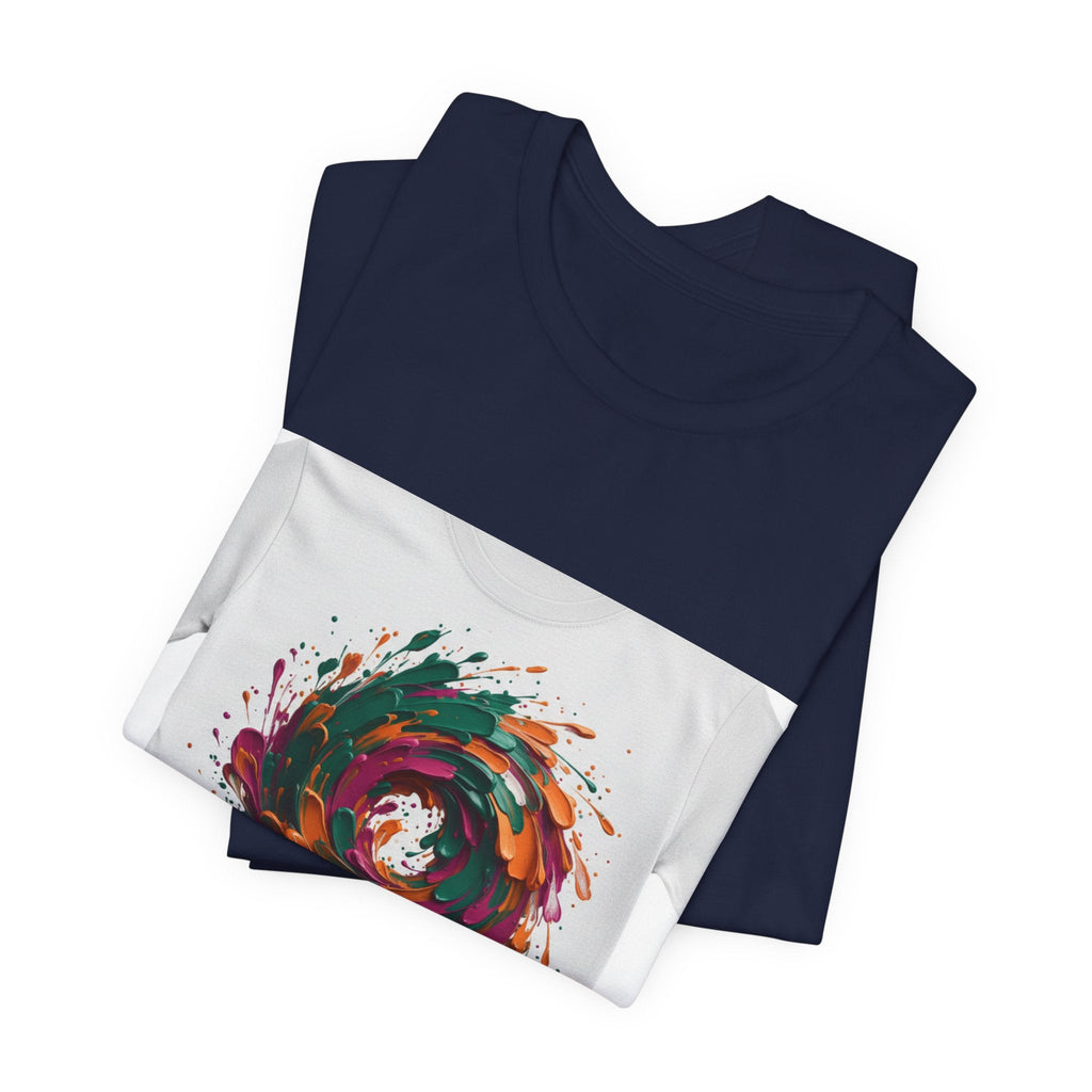 Abstract Floral Swirl Tee | Painterly Brushstroke Apparel, Artsy Graphic Design
