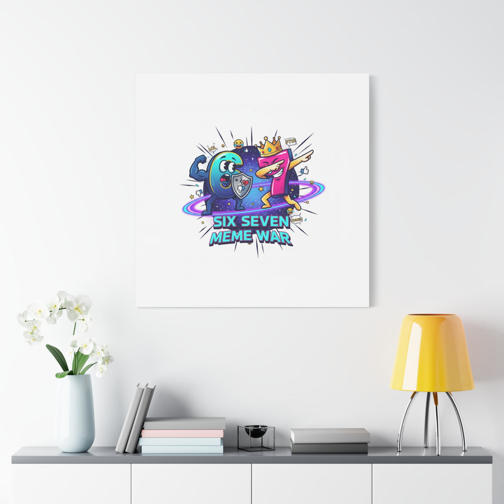 Six Seven Meme War Canvas | Legendary Internet Battle Art, Viral Culture Wall Decor