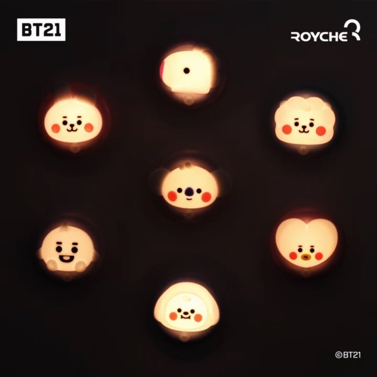 BTS BT21 Official Goods Baby Sensor Mood Lamp