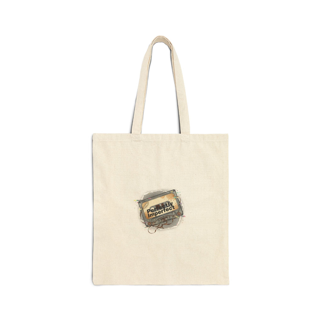 Glitch Tape Graphic Tote | Analog Error retro-tech, VHS static