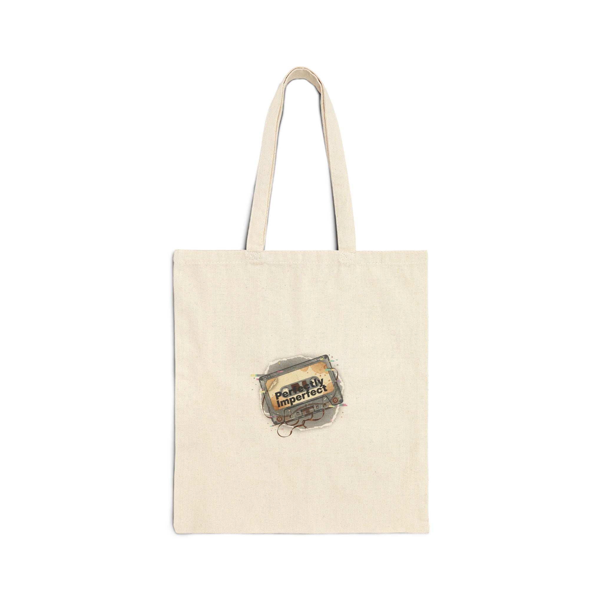 Glitch Tape Graphic Tote | Analog Error retro-tech, VHS static
