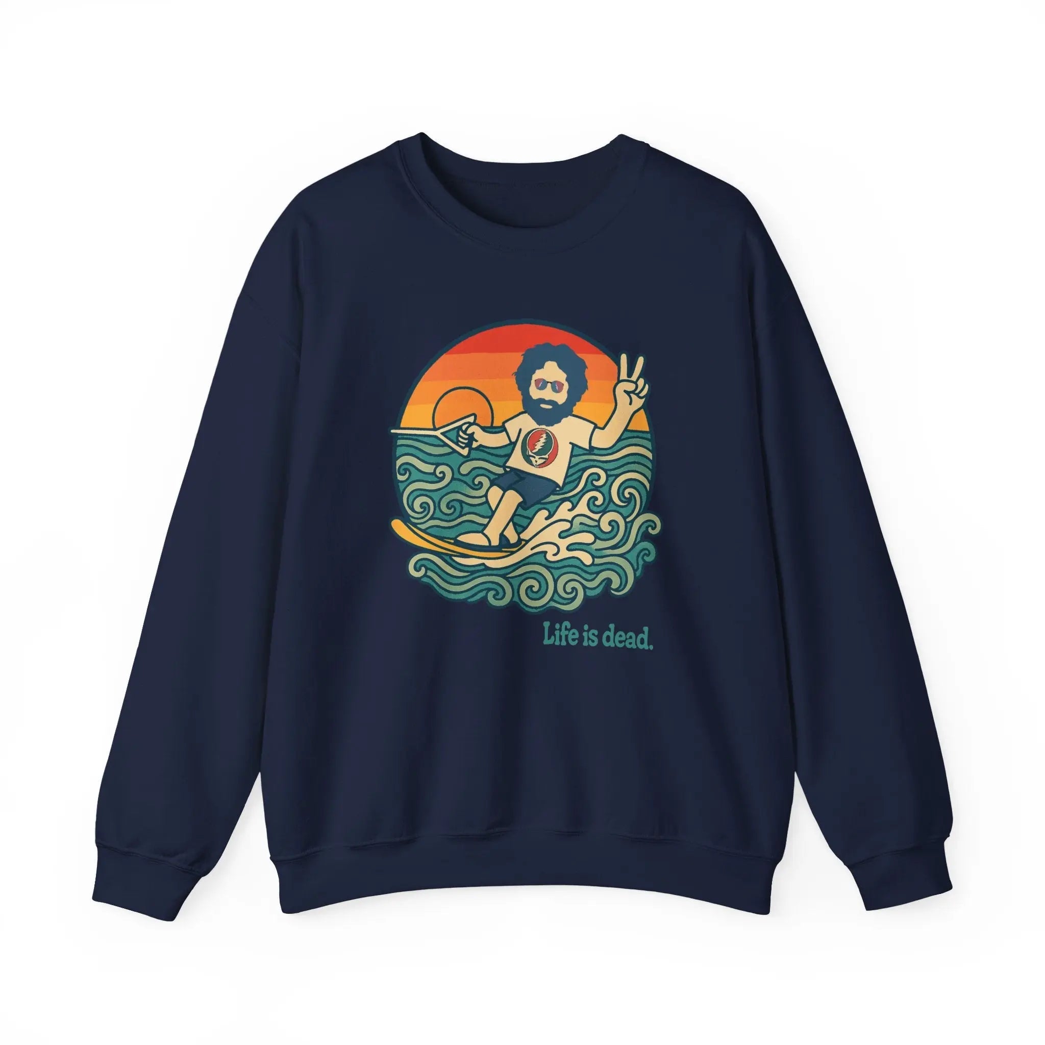 Waterskiin' Jerry Life is dead.® Crewneck