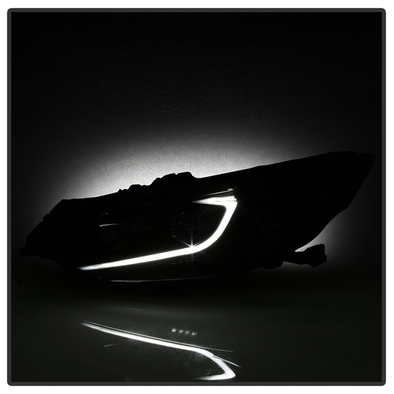 SPYDER xTune 09-14 Acura TSX Projector Headlights - Light Bar DRL - Black (PRO-JH-ATSX09-LB-BK) 9042218