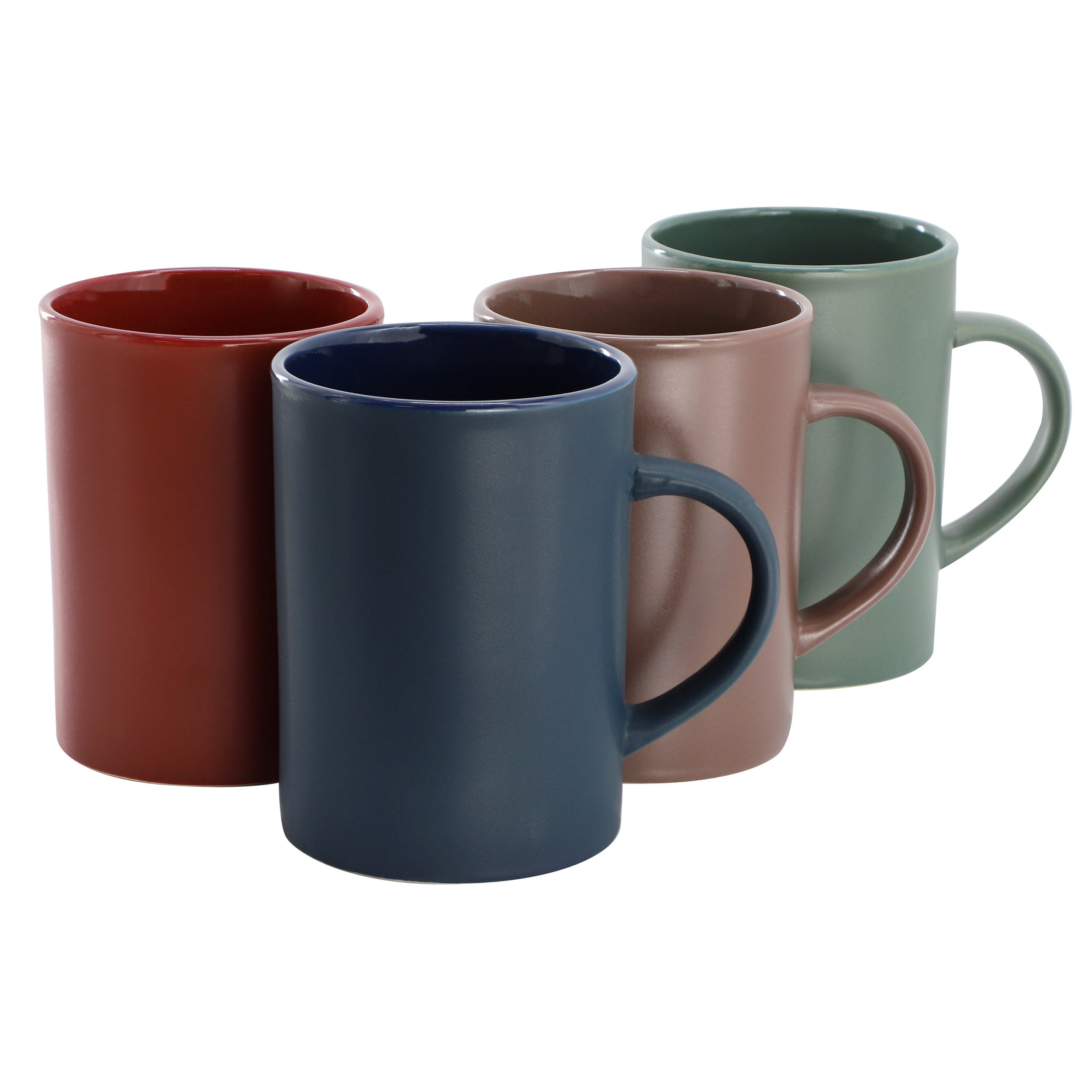 Gibson Home Midtown Hall 17oz 4 Piece Stoneware Mug Set in Assorted Colors