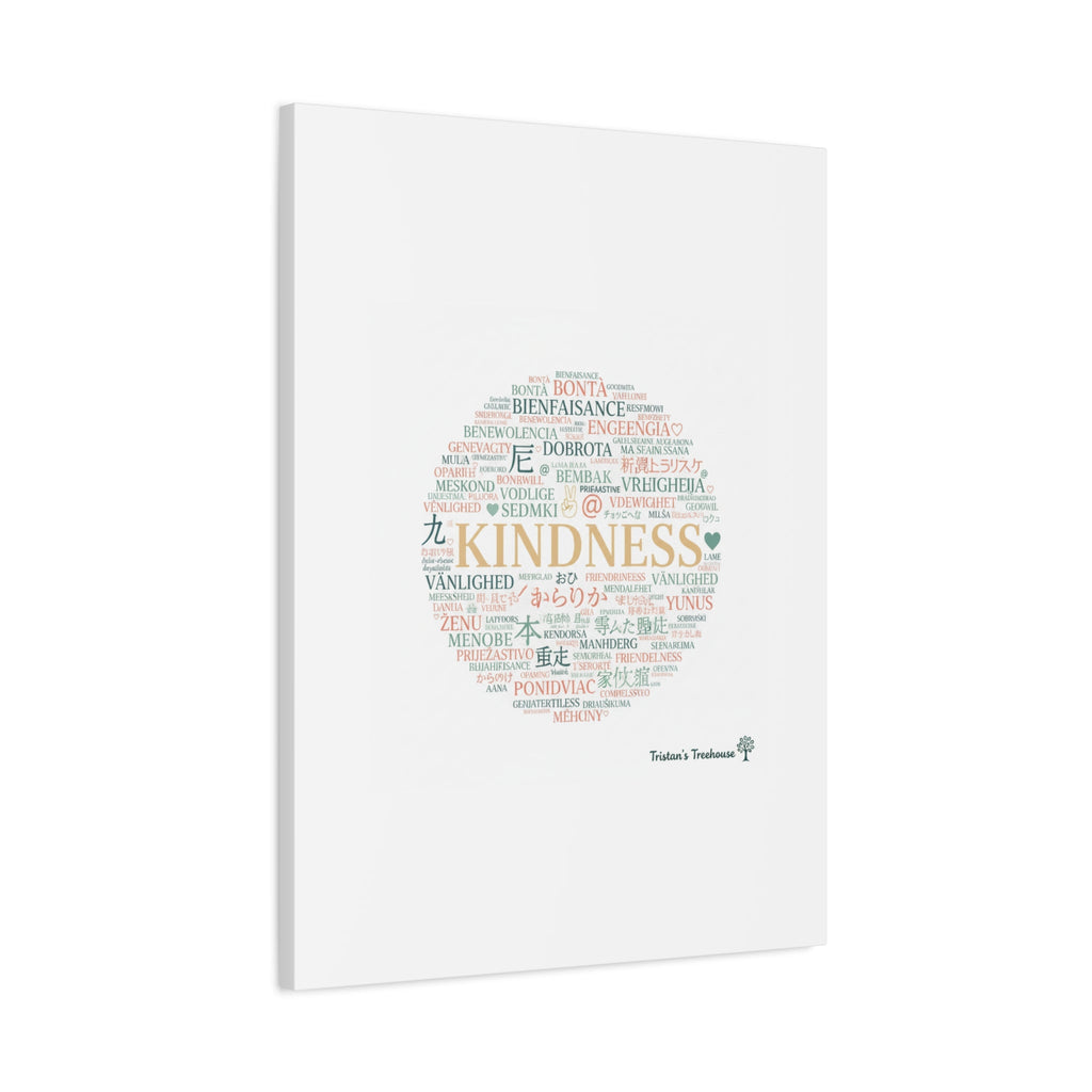 Kindness Word Cloud Canvas | Fresh Start Minimalist Wall Art