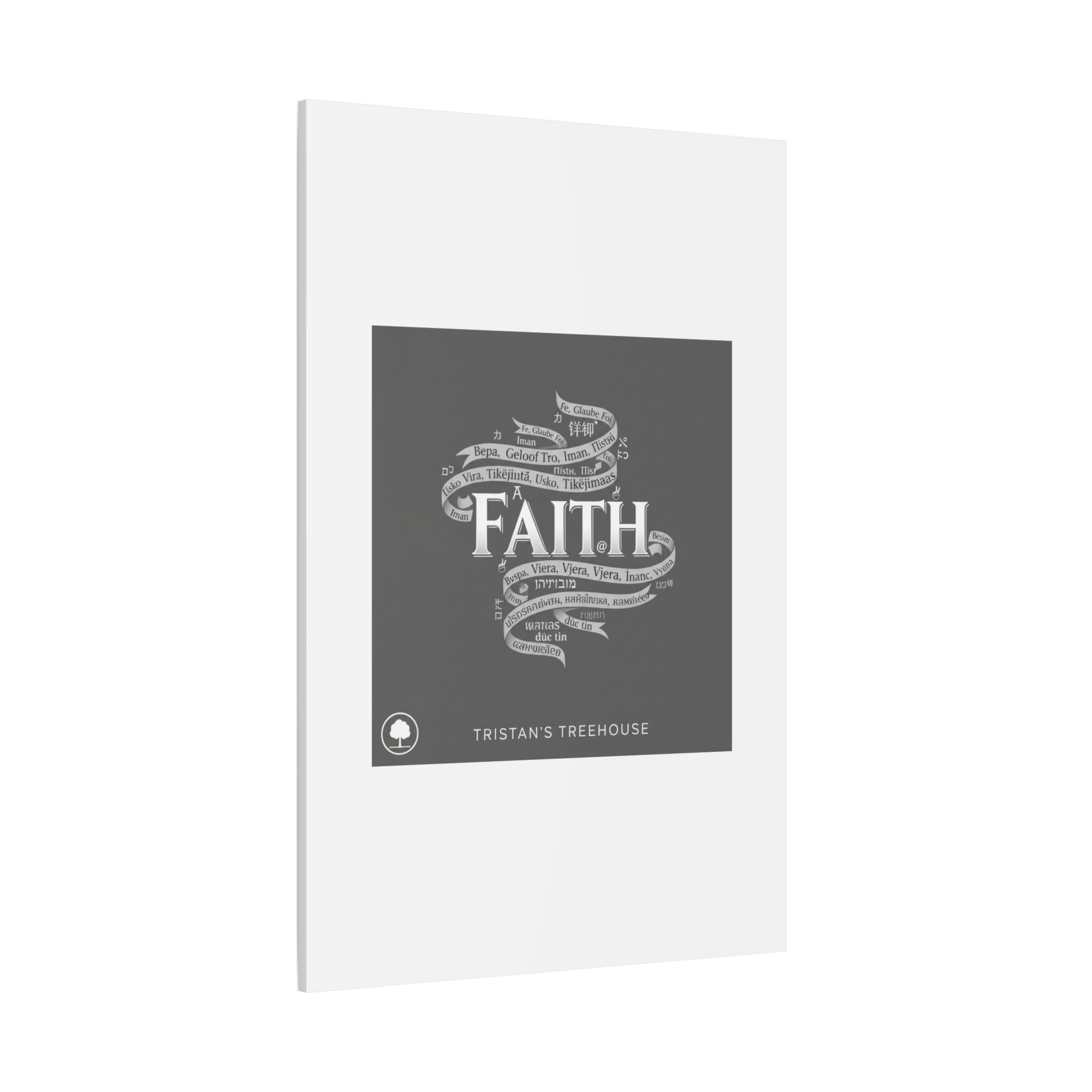 handwritten faith ribbon Canvas | sketch aesthetic, doodle design