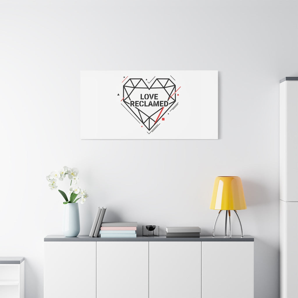 Love Reclaimed Canvas | modern heart design, minimalist love icon
