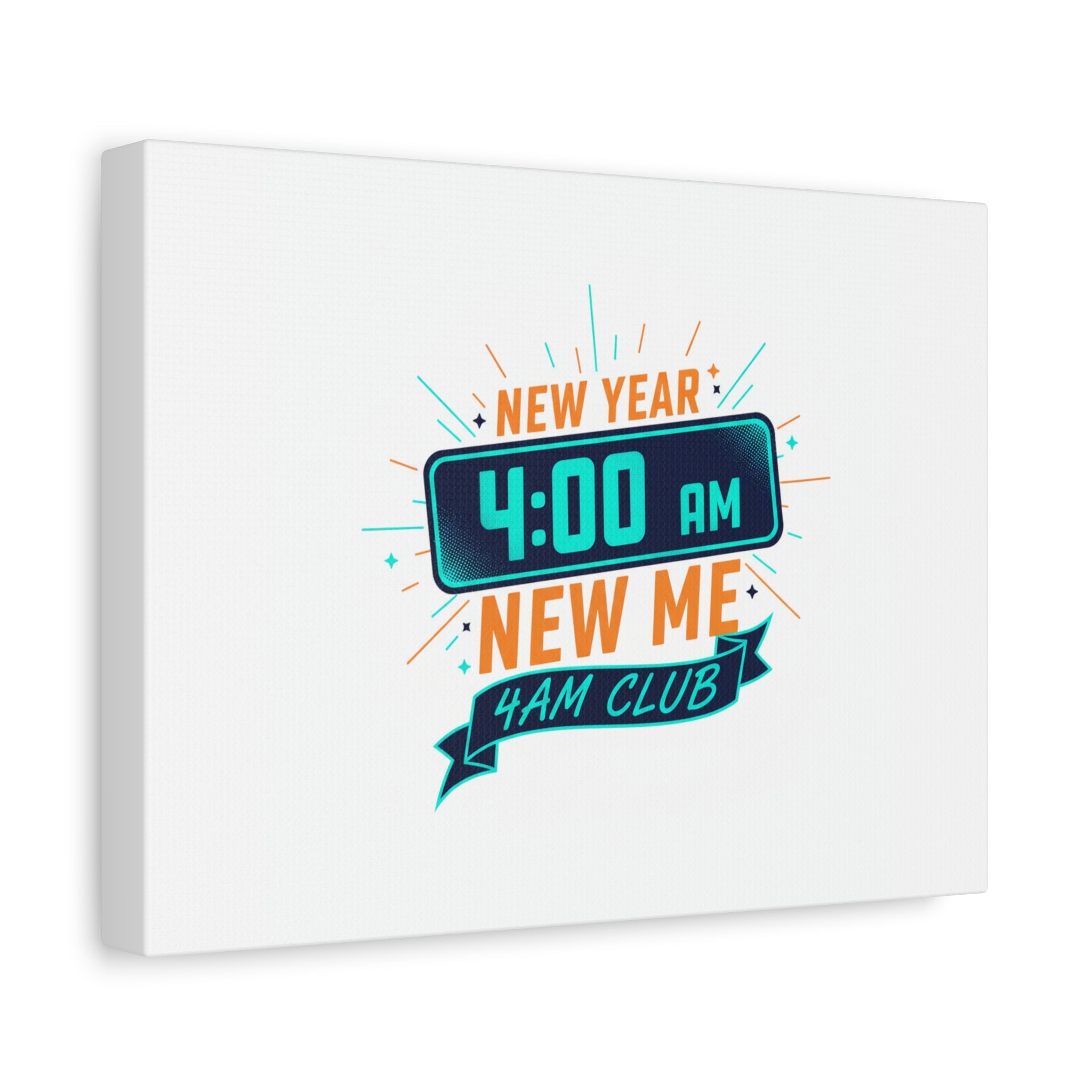 4AM Club New Year Graphic Canvas | Holiday Party Novelty, Festive New Year Decor