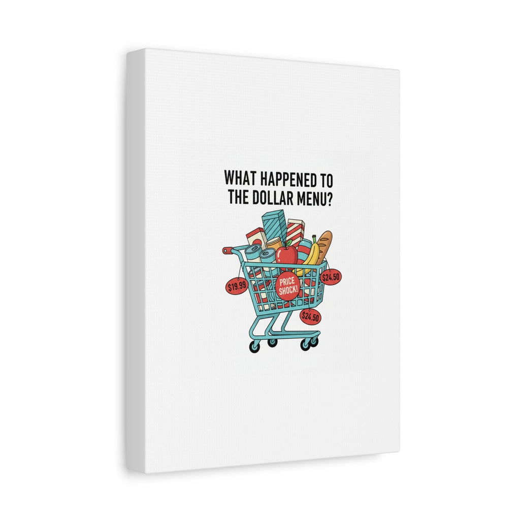 What Happened to the Dollar Menu? Canvas | Grocery Prices Meme, Price Shock Wall Art