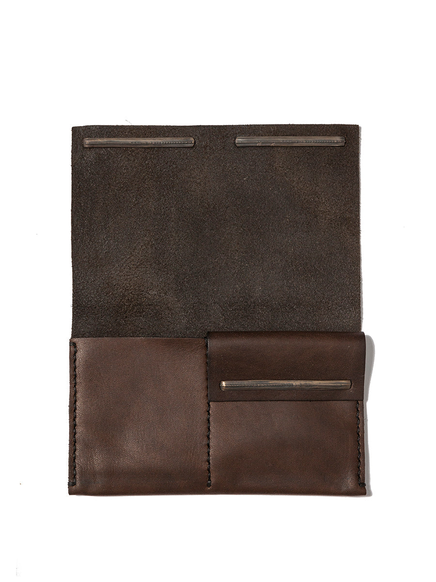 WERKSTATT:MUNCHEN Mini Leather Wallet with Silver Accents