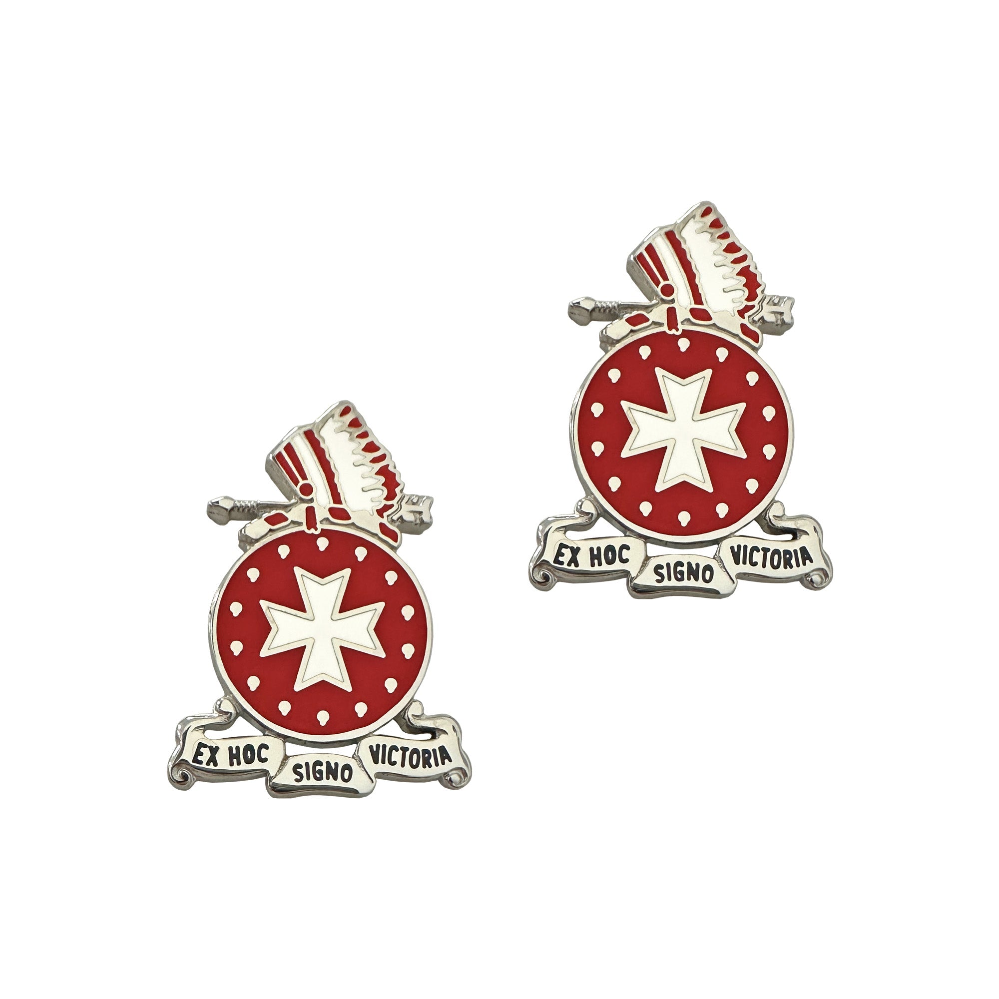 U.S. Army 14TH F.A.(FIRES) Crest "Ex Hol Signo Victoria" (pair)