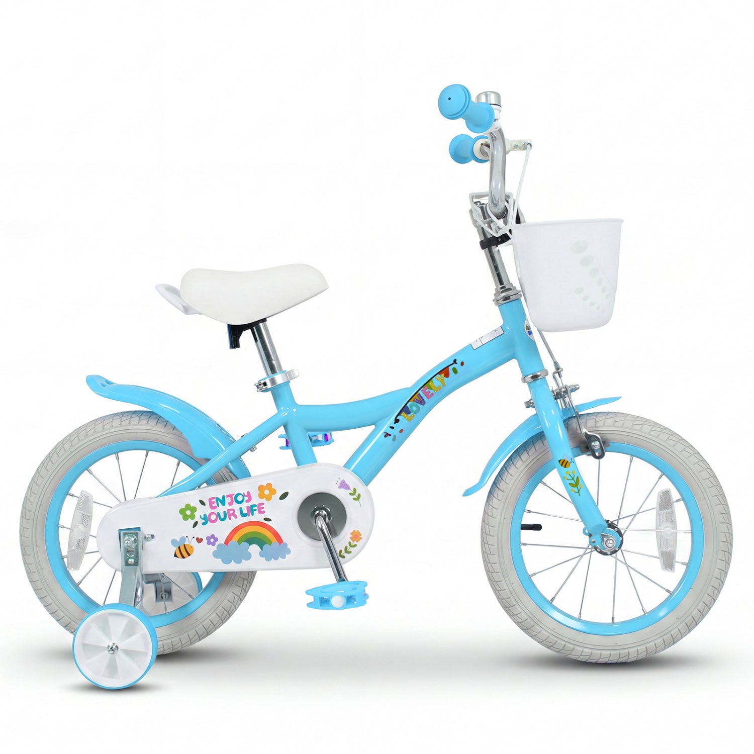 Girls Bike 12-18 Inch with Training Wheels and Basket