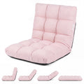 14-Position Adjustable Folding Floor Chair - Light Pink