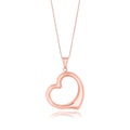 14k Rose Gold Floating Heart Drop Pendant - PhishStones Products