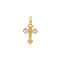 14k Tri Color Gold Cross Pendant - PhishStones Products