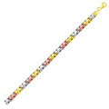 14k Tri - Color Gold Weave Design Bracelet - PhishStones Products