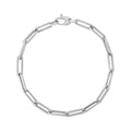 14K White Gold Bold Paperclip Chain Bracelet - PhishStones Products