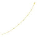 14k Yellow Gold 7 inch Bracelet with Diamond Stations - PhishStones Products
