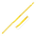 14k Yellow Gold 8 1/2 inch Mens Narrow Curb Chain ID Bracelet - PhishStones Products