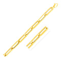 14k Yellow Gold 8 inch Extra Wide Paperclip Chain Bracelet - PhishStones Products