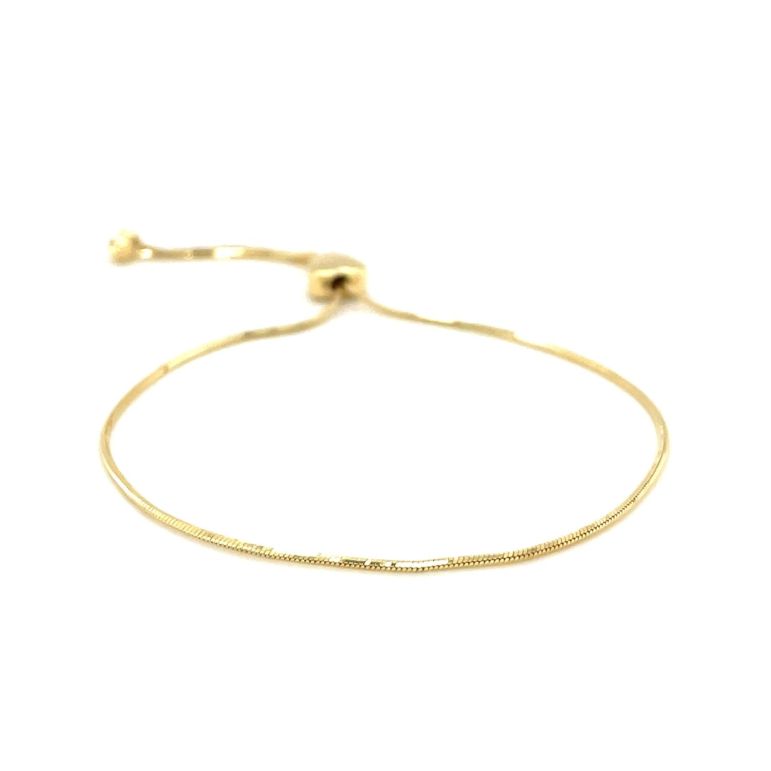 14k Yellow Gold Adjustable Lariat Style Heart Motif Bracelet - PhishStones Products