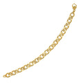 14k Yellow Gold Curb Chain Design with Diamond Cuts Bracelet - PhishStones Products