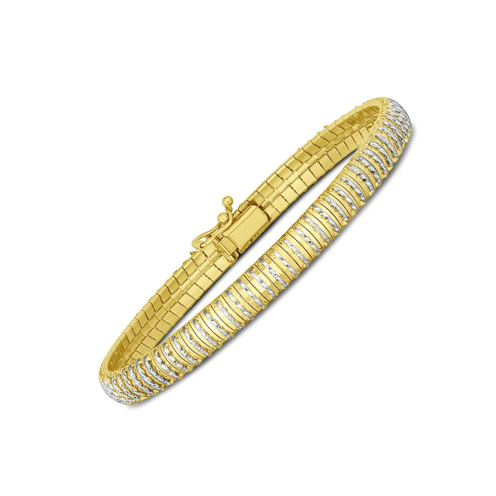 14k Yellow Gold Diamante Flex Bracelet - PhishStones Products
