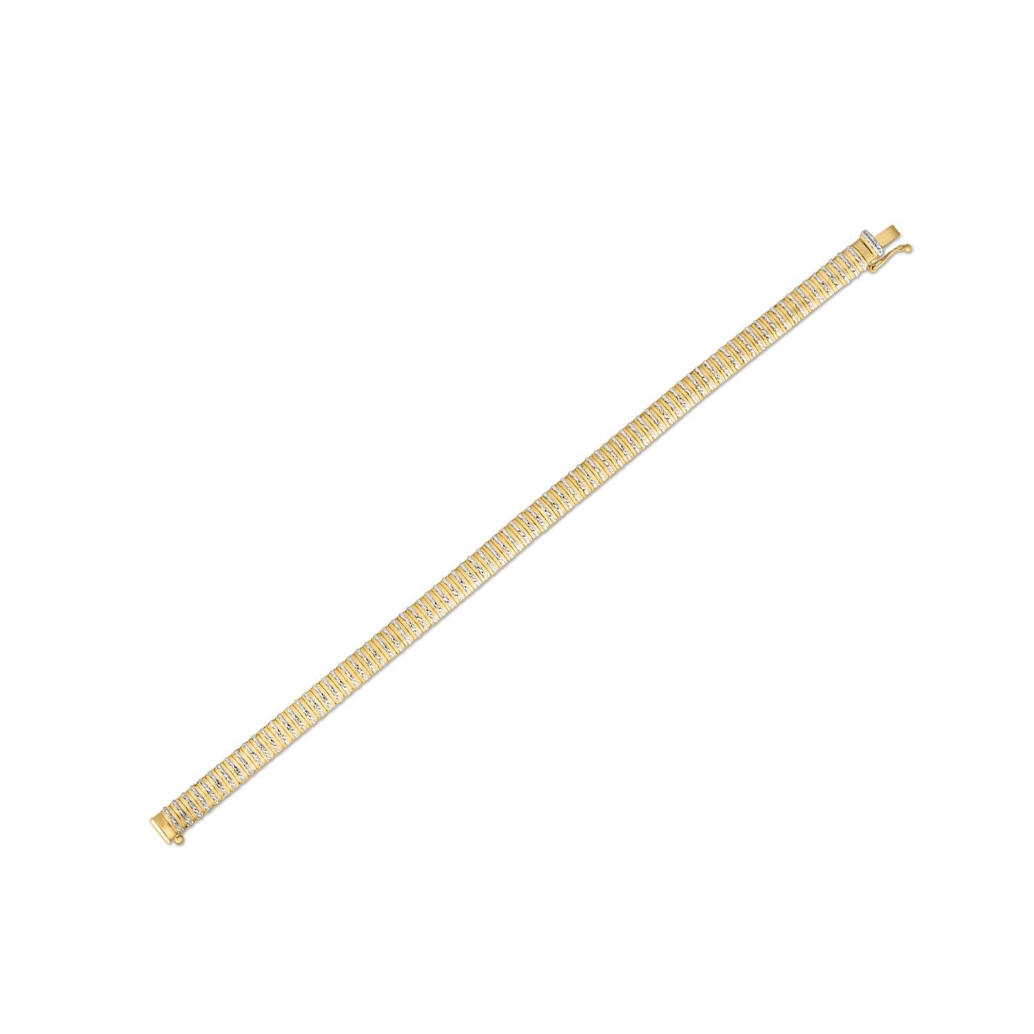 14k Yellow Gold Diamante Flex Bracelet - PhishStones Products
