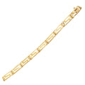 14k Yellow Gold Greek Fret Design Fancy Bracelet - PhishStones Products
