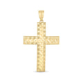 14k Yellow Gold High Polish Diamond Cut Cross Pendant - PhishStones Products