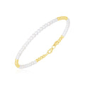 14k Yellow Gold High Polish Freshwater Pearl Pallina Bead Bracelet - PhishStones Products