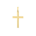 14k Yellow Gold High Polish Ribber Cross Pendant - PhishStones Products