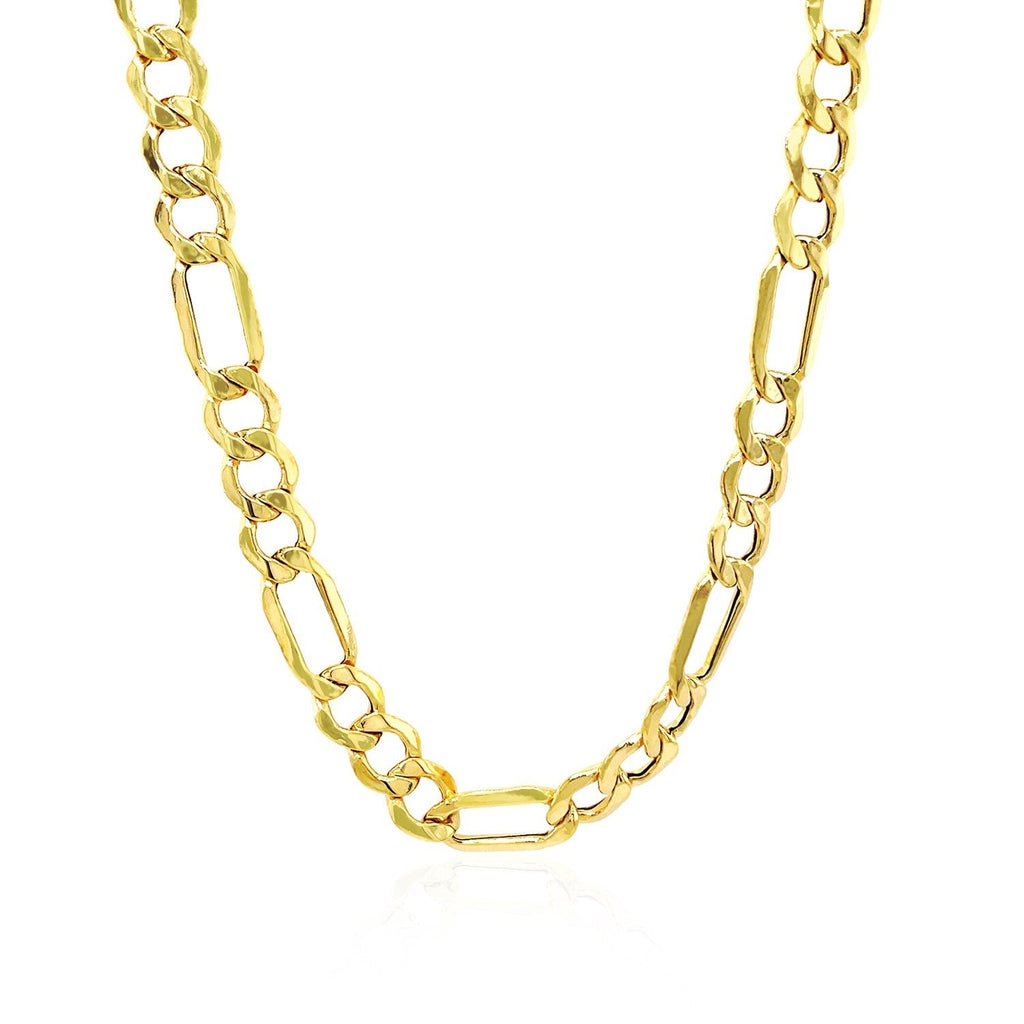 14k Yellow Gold Lite Figaro Chain (6.60 mm) - PhishStones Products