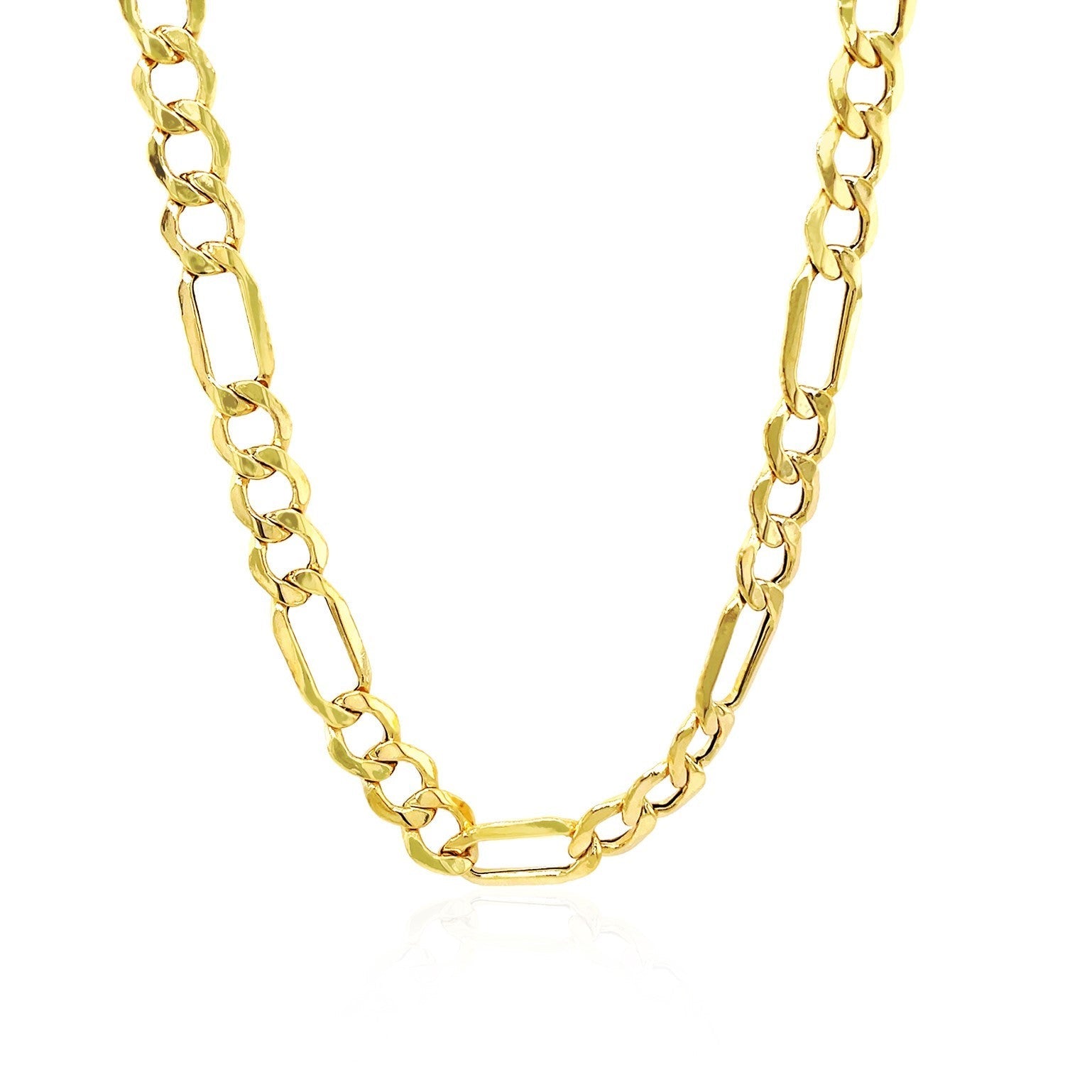 14k Yellow Gold Lite Figaro Chain (6.60 mm) - PhishStones Products