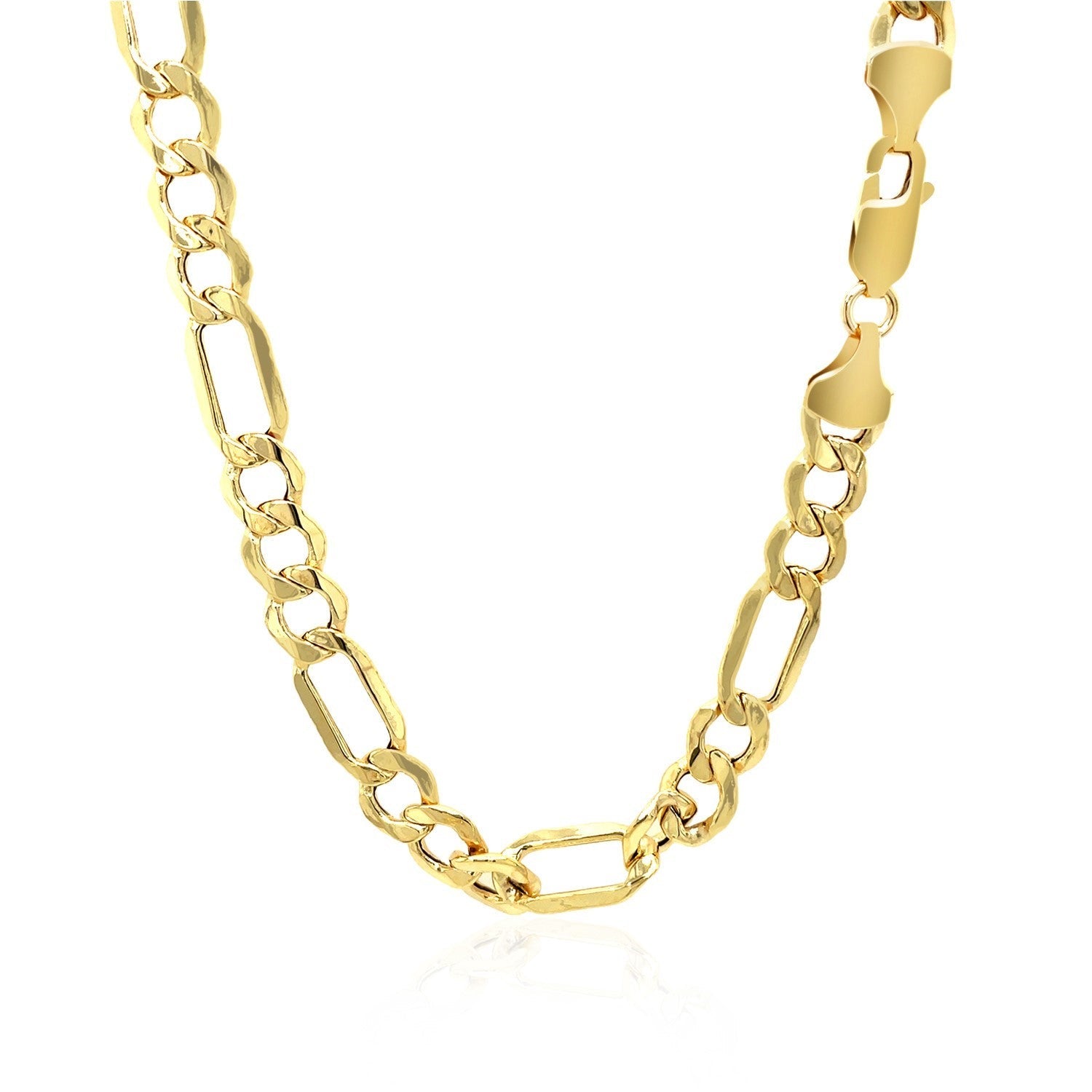 14k Yellow Gold Lite Figaro Chain (6.60 mm) - PhishStones Products