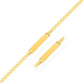 14k Yellow Gold Mariner Style Link Children's ID Bracelet - PhishStones Products