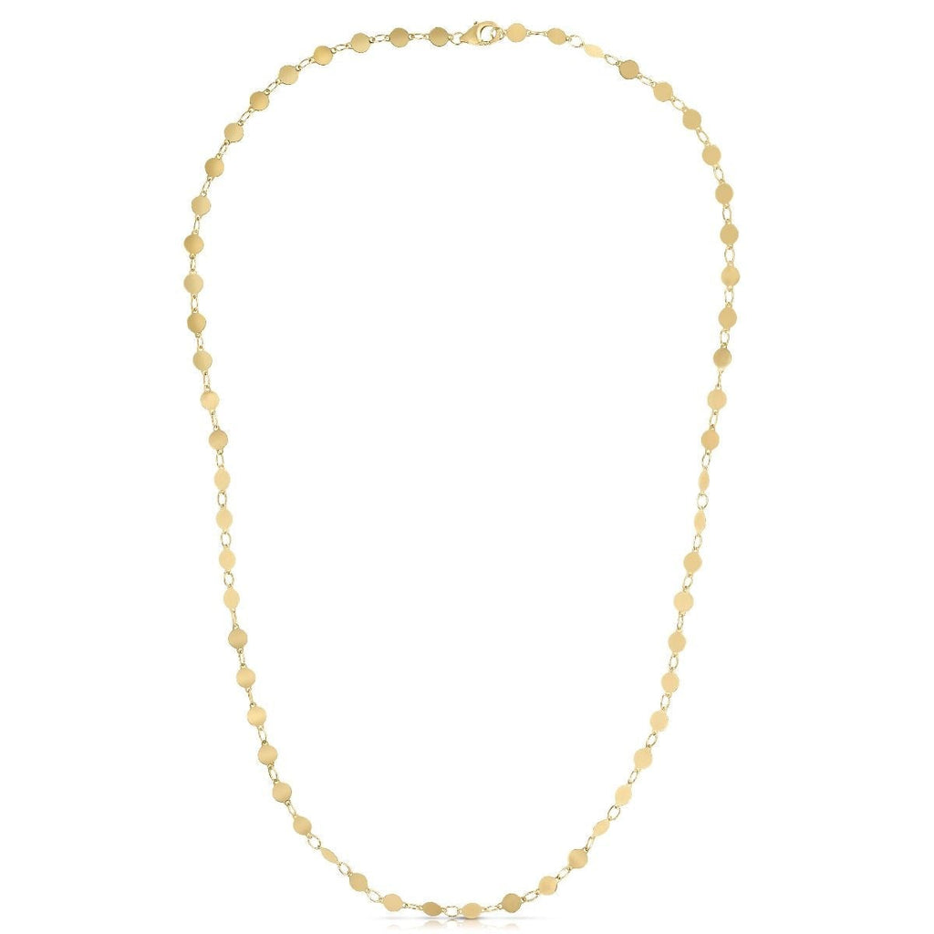 14k Yellow Gold Necklace with Polished Circles - PhishStones Products