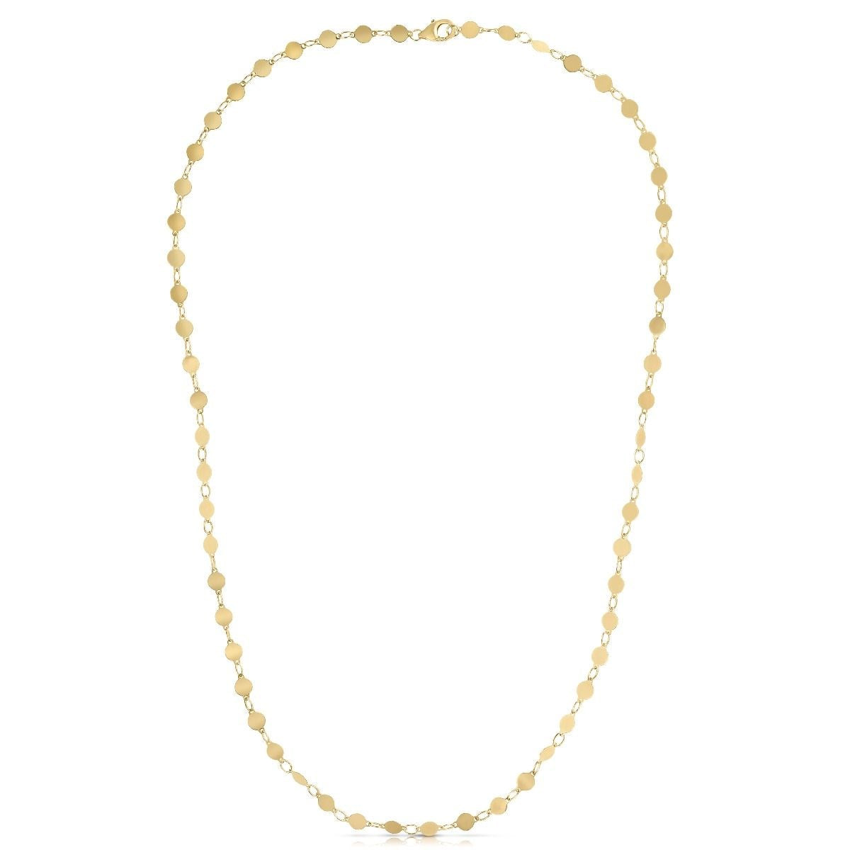 14k Yellow Gold Necklace with Polished Circles - PhishStones Products