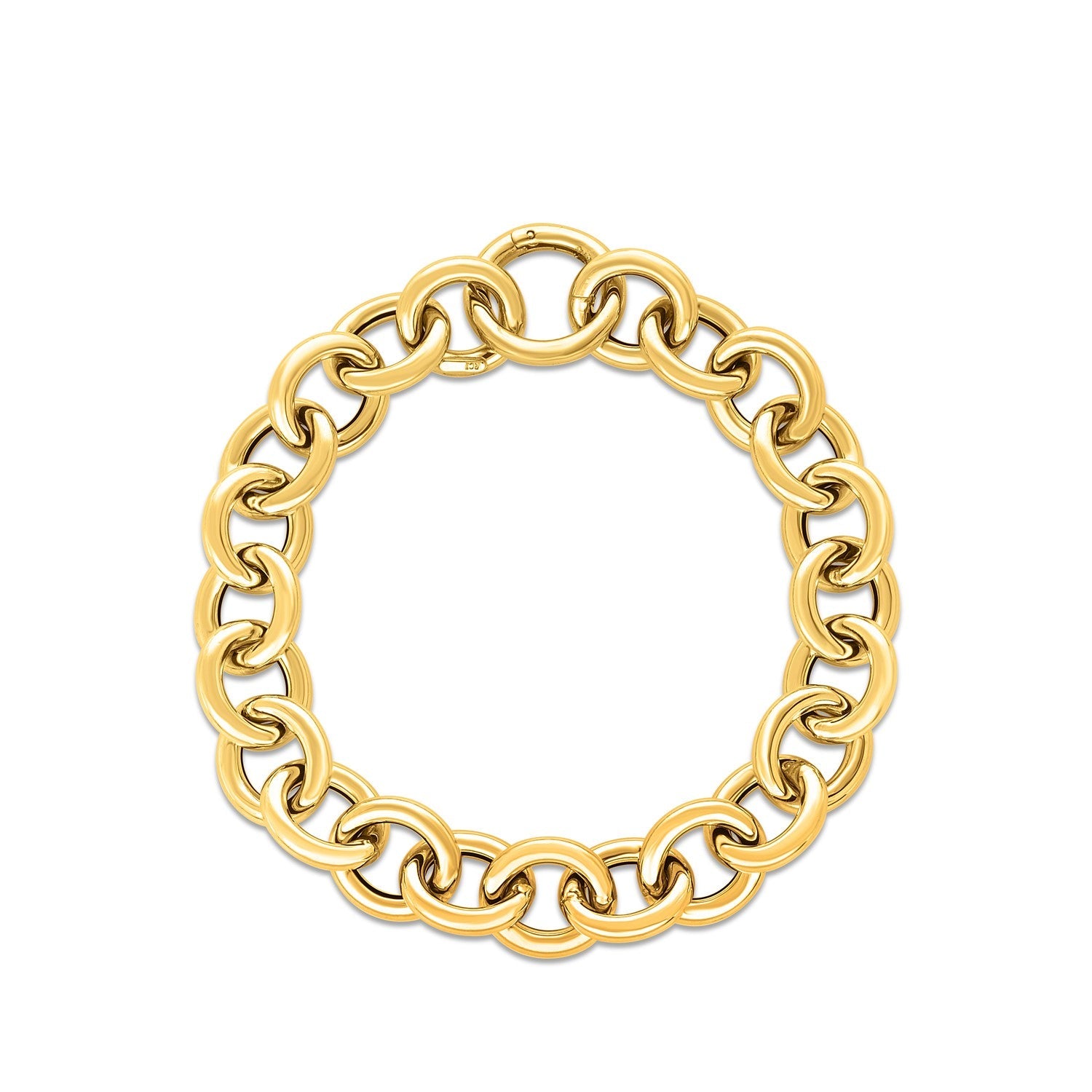 14k Yellow Gold Round Link Bracelet - PhishStones Products