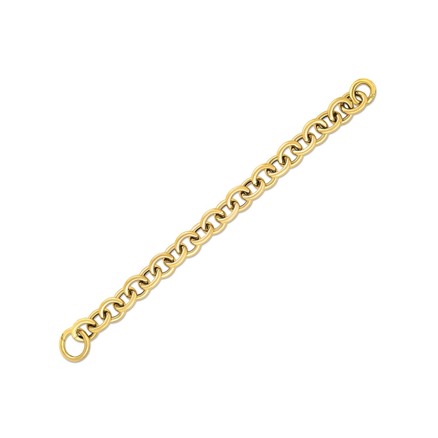 14k Yellow Gold Round Link Bracelet - PhishStones Products